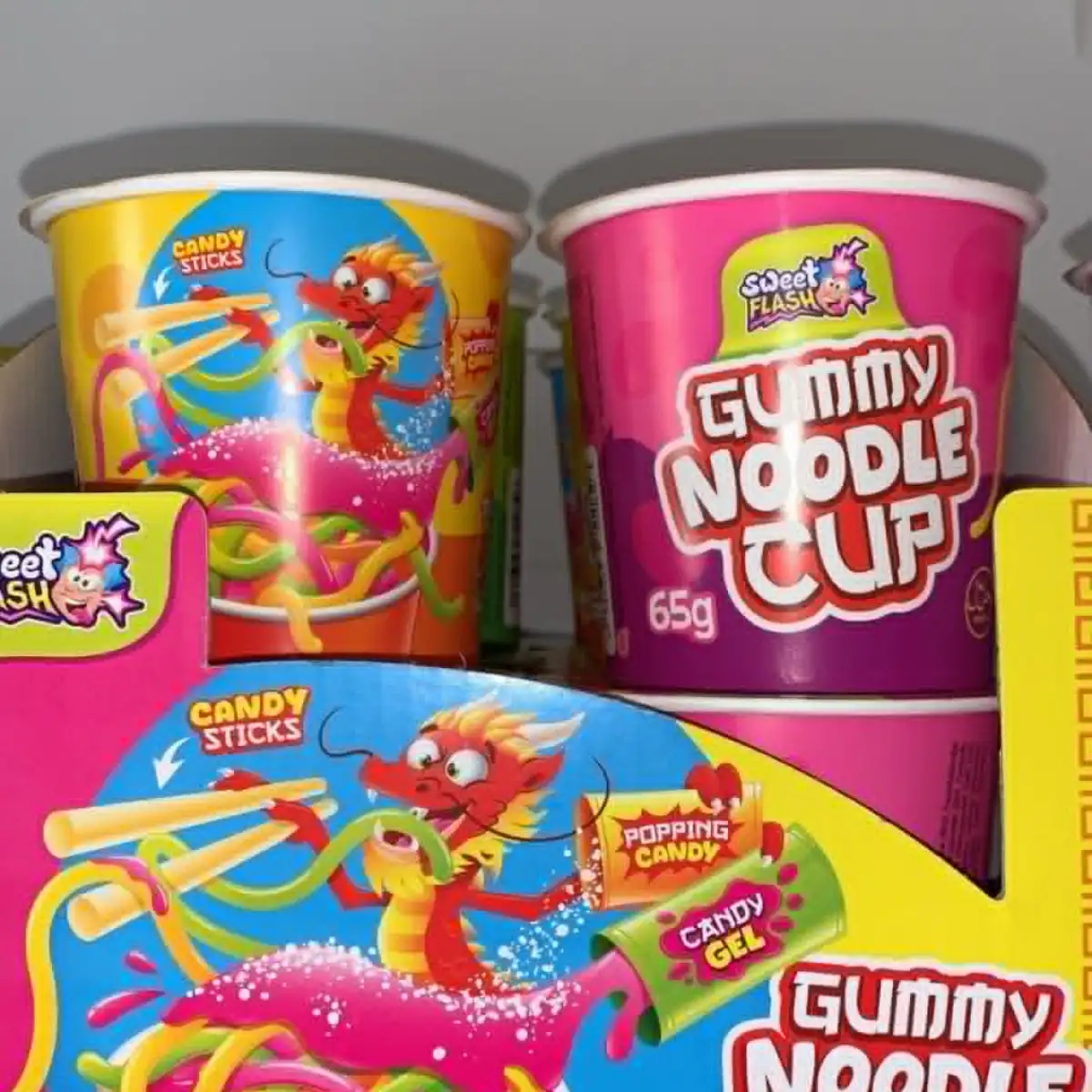 Gummy noodle cup